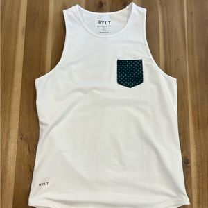 Bylt white tank top w pocket